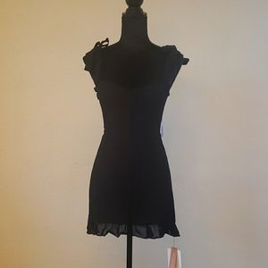 Reformation Black Christine Dress Petite